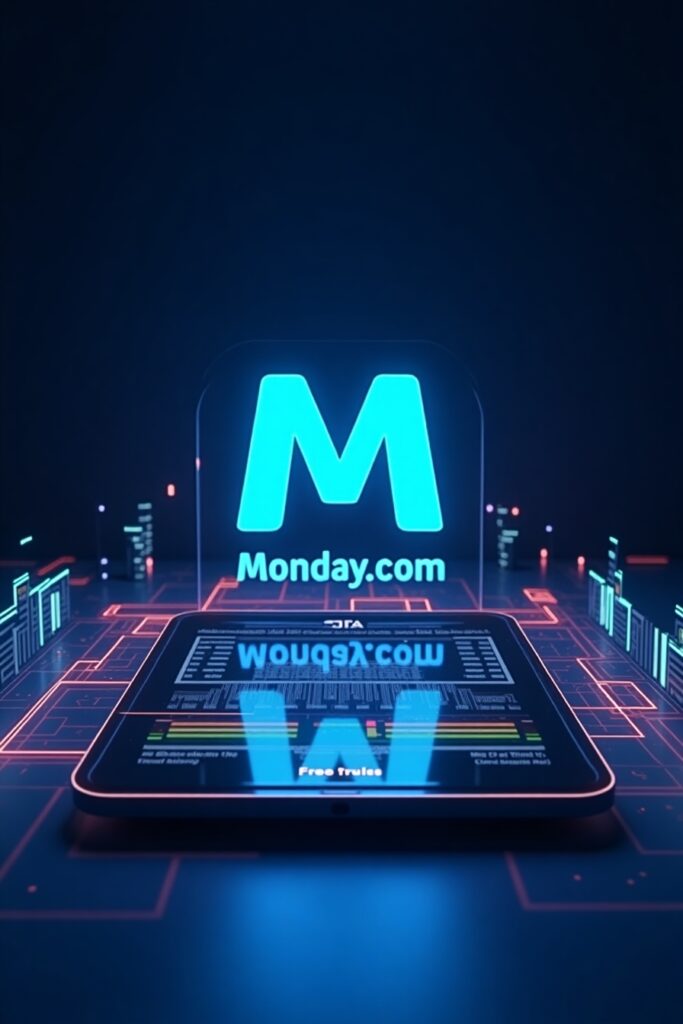 Monday.com free plan in 2025, with key features highlighted