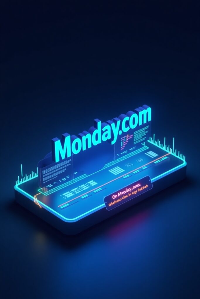 Monday.com Free Plan in 2025, with key features highlighted"