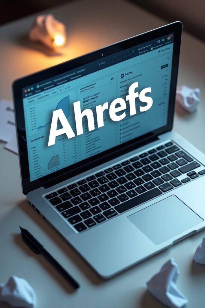 SEO tools comparison – Ahrefs vs Ubersuggest dashboard Laptop Ahrefs