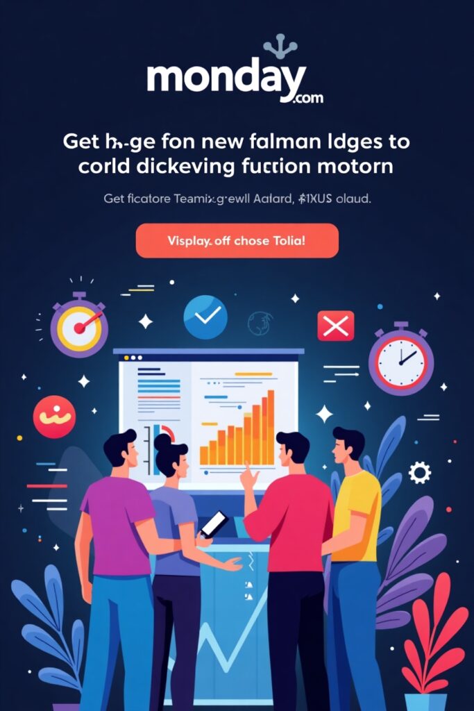 Monday.com free plan in 2025, with key features highlighted"